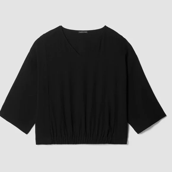 NWOT Eileen Fisher Silk Georgette Crepe V-Neck Top
Size XS - Picture 5 of 12